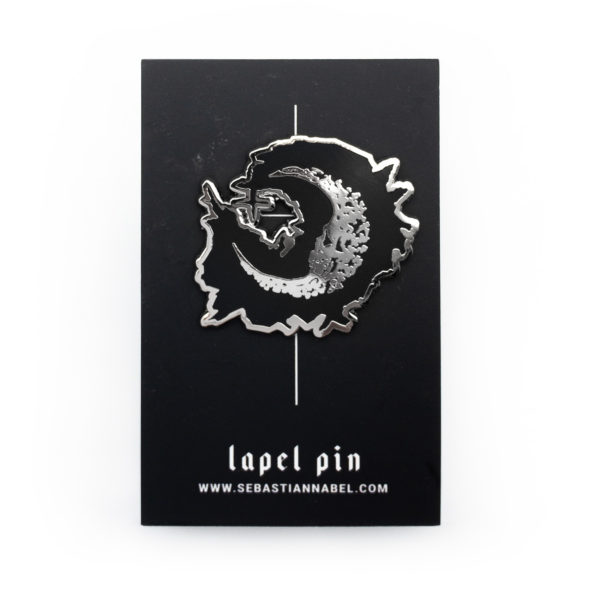 "Waxing Crescent Moon" lapel pin by Sebastian Nabel